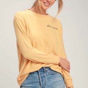 Lulu's Mustard Yellow "Dog Mama" Sweater - Medium
